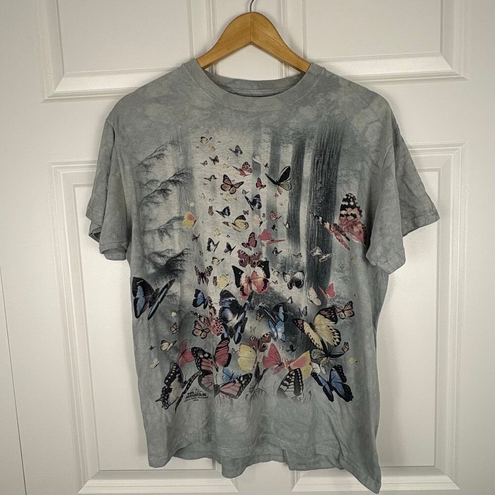 Vintage Y2K The Mountain Butterfly T Shirt Nature Gorpcore Outdoors 2004 Medium
